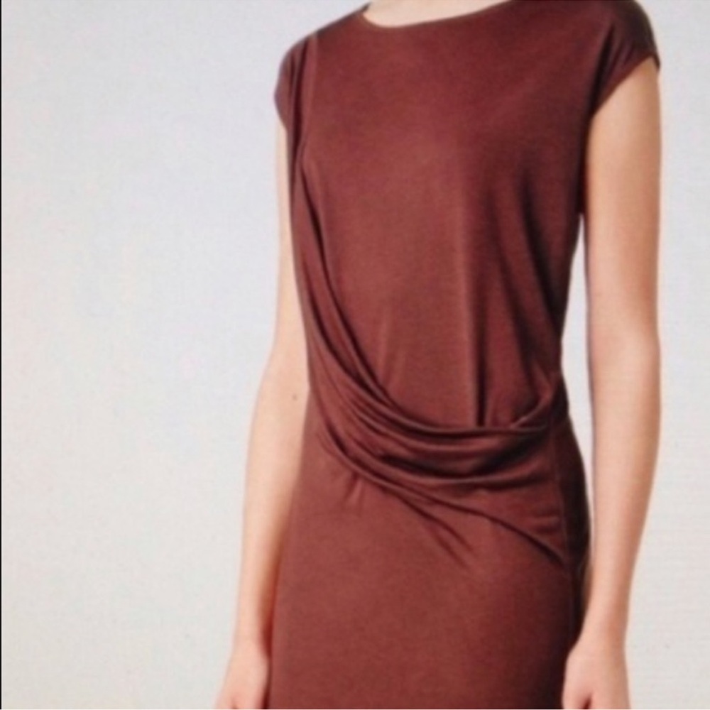All Saints Jersey Drape front dress 8